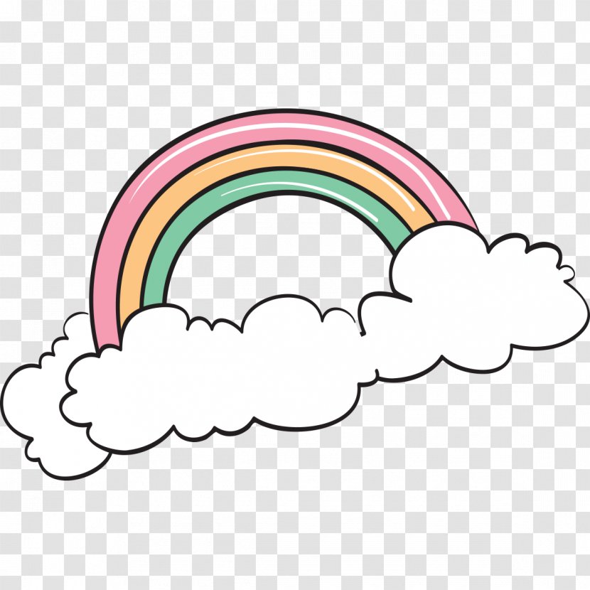 Cartoon Rainbow Drawing Clip Art - Toon Transparent PNG