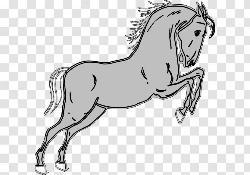 Horse Show Jumping Clip Art - Tail - Leaping Cliparts Transparent PNG