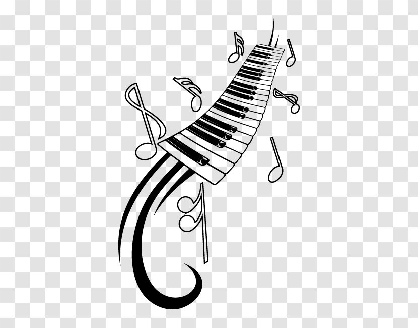Musical Keyboard Note Tattoo - Flower Transparent PNG