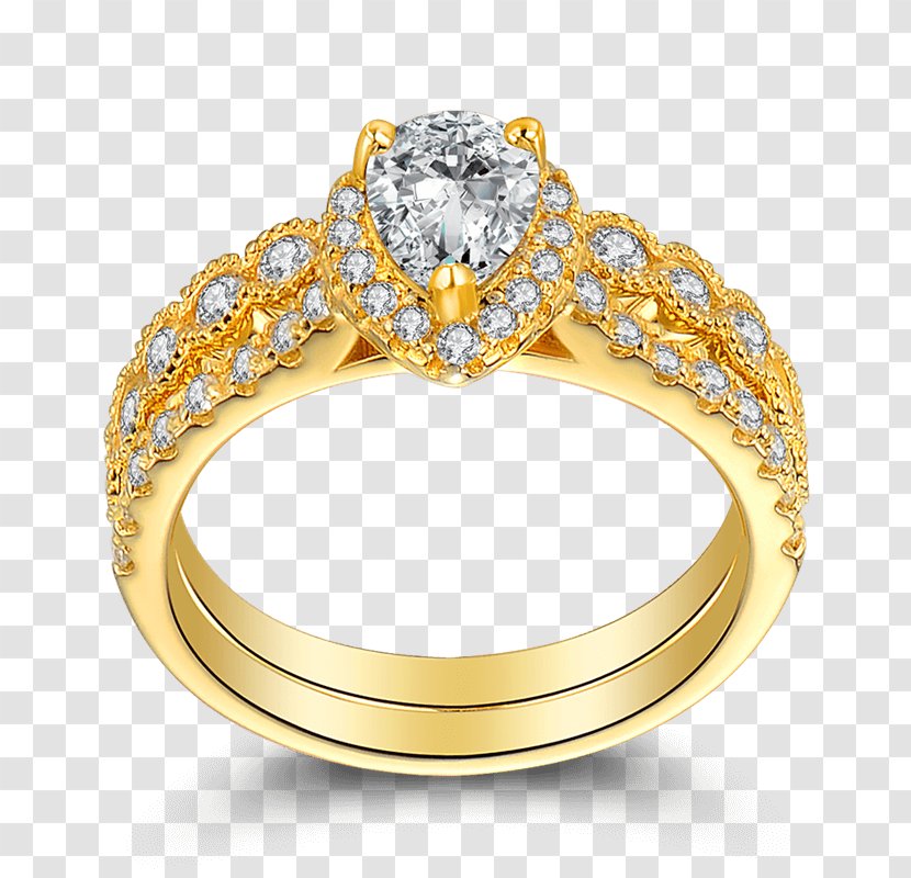 Wedding Ring Gold Engagement - Metal Transparent PNG
