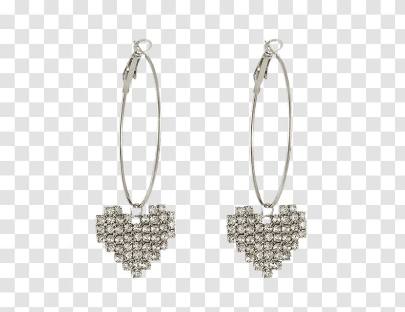Earring Silver T-shirt Jewellery Imitation Gemstones & Rhinestones - Body Jewelry Transparent PNG