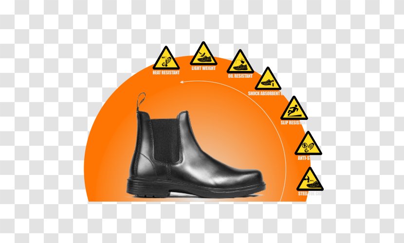Safety Footwear Steel-toe Boot Shoe Motorcycle - Orange Transparent PNG