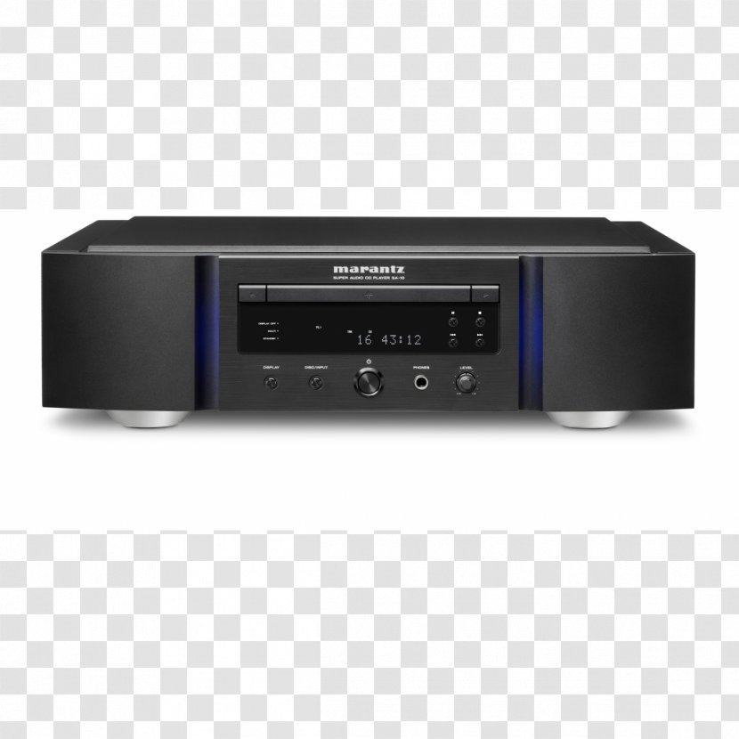 CD Player Super Audio Compact Disc Marantz Electronics - Stereo Amplifier - Front Display Transparent PNG