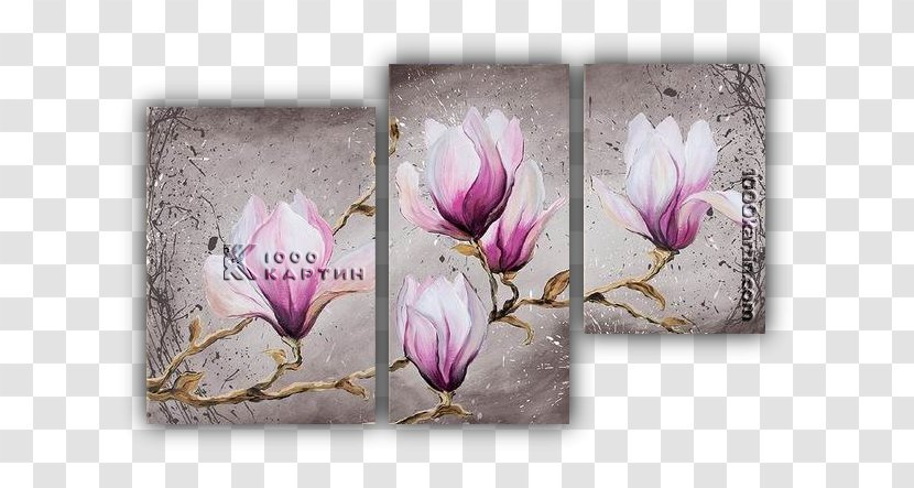 Oil Painting Canvas Floral Design Watercolor Transparent PNG