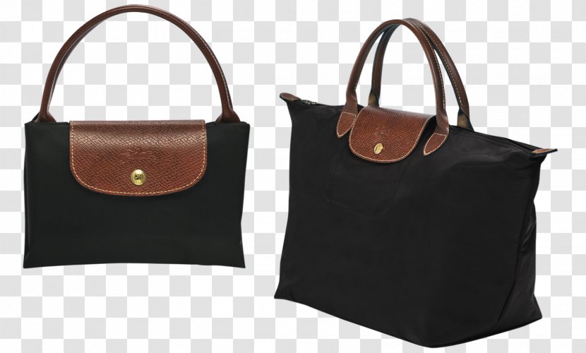 Tote Bag Handbag Leather Longchamp Pliage - Shopping Transparent PNG