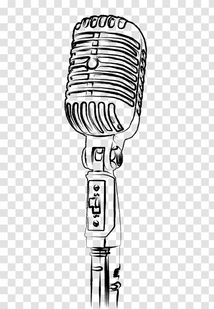 Microphone Drawing Photography - Cartoon - Line Transparent PNG