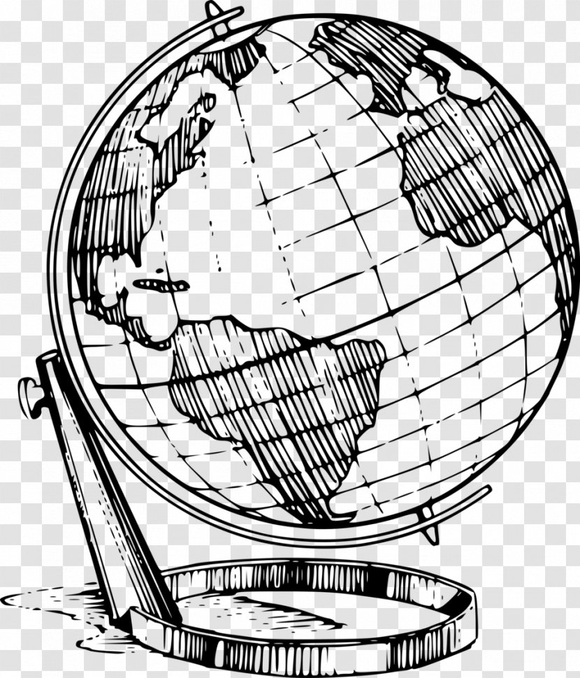 Globe Earth Line Art Clip Transparent PNG