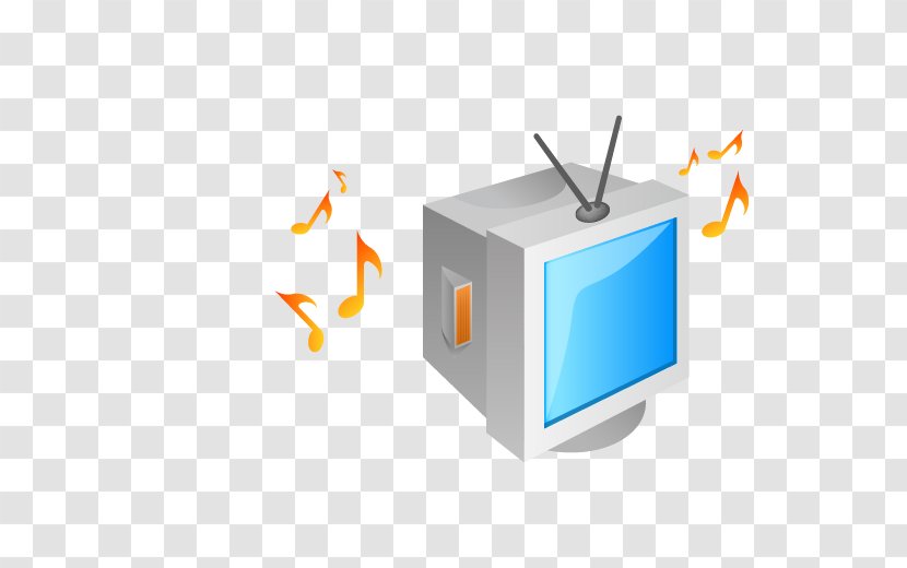 Television - Cartoon - Blue TV Transparent PNG