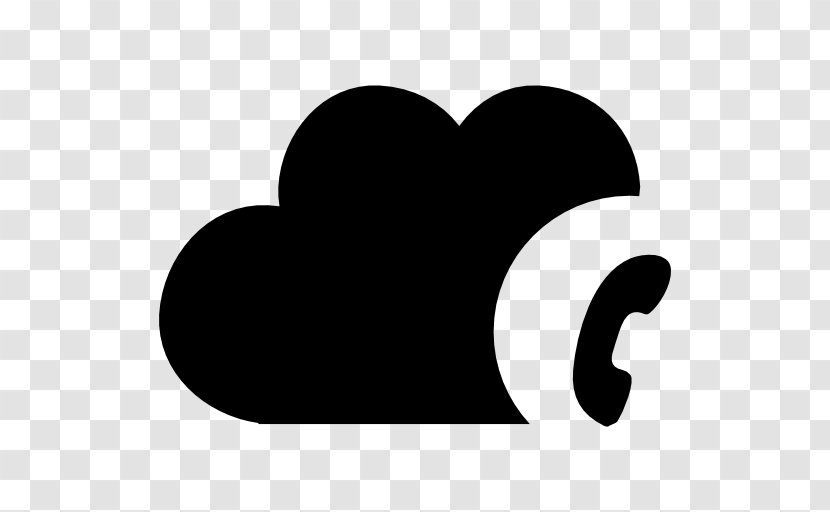 Cloud Computing Telephone Internet Symbol - Black Transparent PNG
