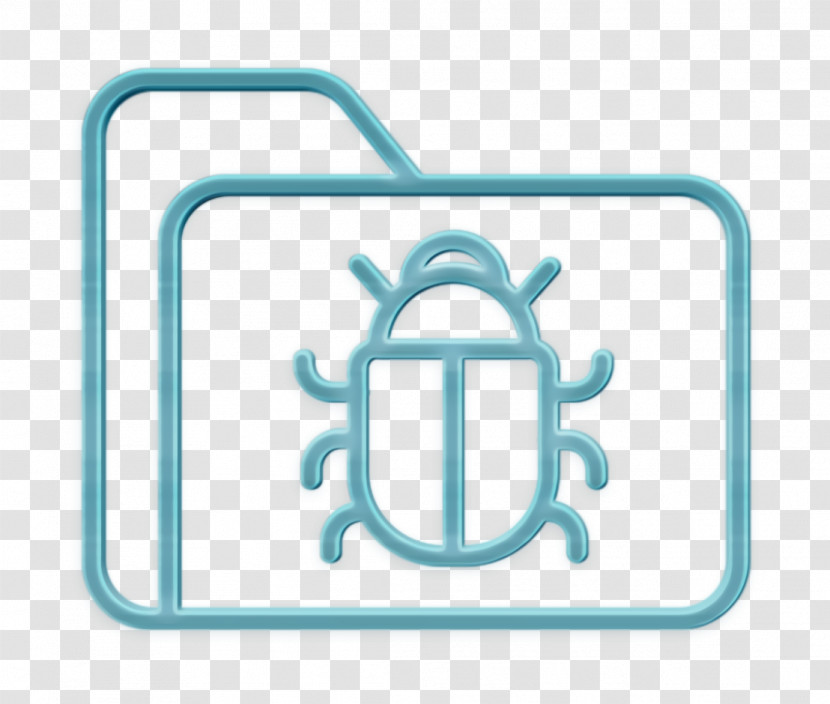 Folder Icon Cyber Icon Virus Icon Transparent PNG