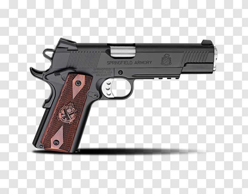 Springfield Armory .45 ACP M1911 Pistol Firearm - Receiver Transparent PNG