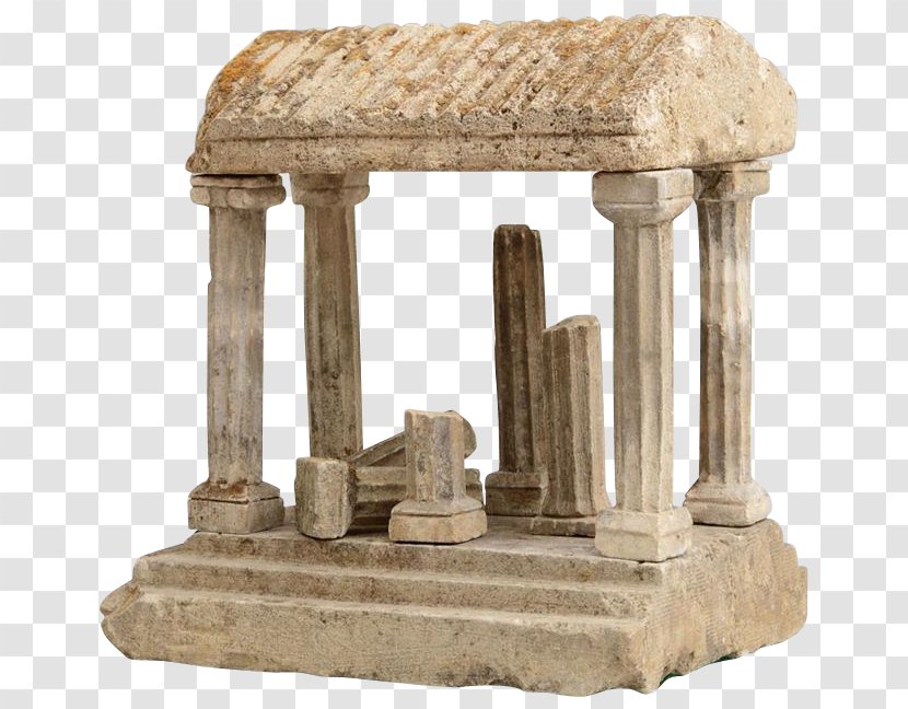 Ancient Greek Temple Greece Roman Architecture - Architectural Pillars Decorated Background Transparent PNG