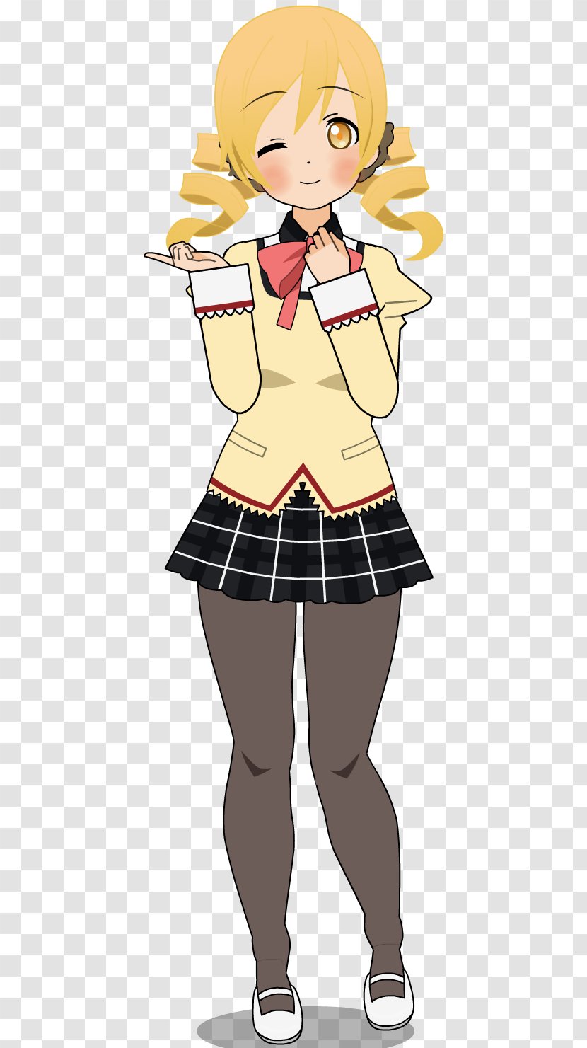 Mami Tomoe School Uniform Clothing - Silhouette Transparent PNG