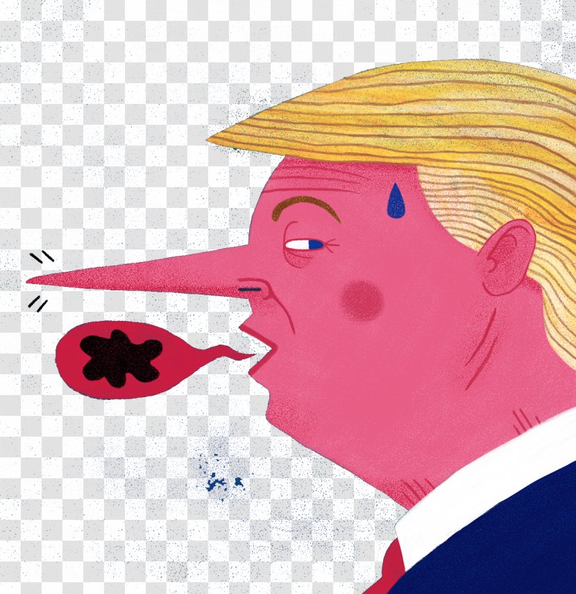 Nose United States Illustration - Hand-painted Lie Long Transparent PNG