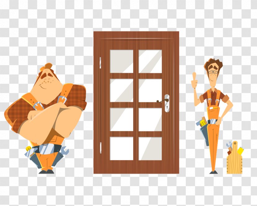 Cartoon Room Wood Woodworking Door Transparent PNG