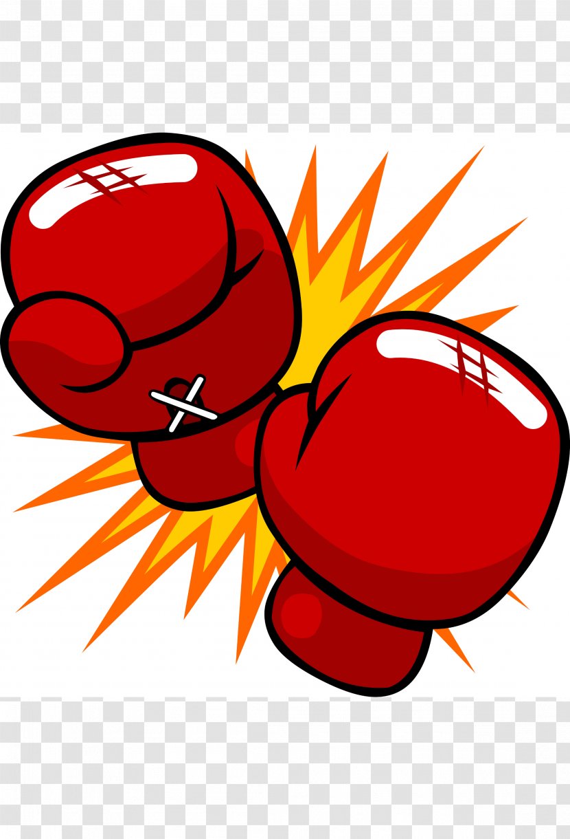 Boxing Glove Drawing Cartoon - Red Transparent PNG