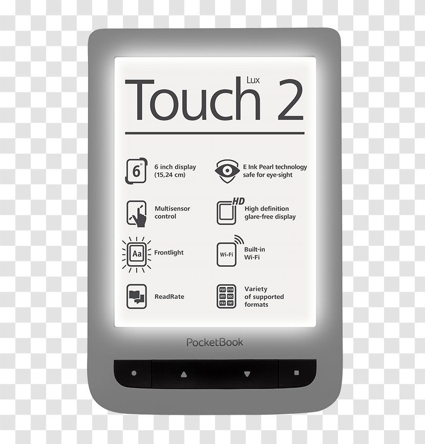 PocketBook International EBook Reader 15.2 Cm PocketBookTouch Lux E-Readers Touch 2 4 GB - Price - Linux 2.6 1 GHzDark Grey 840 GB1 BrownScrible Transparent PNG