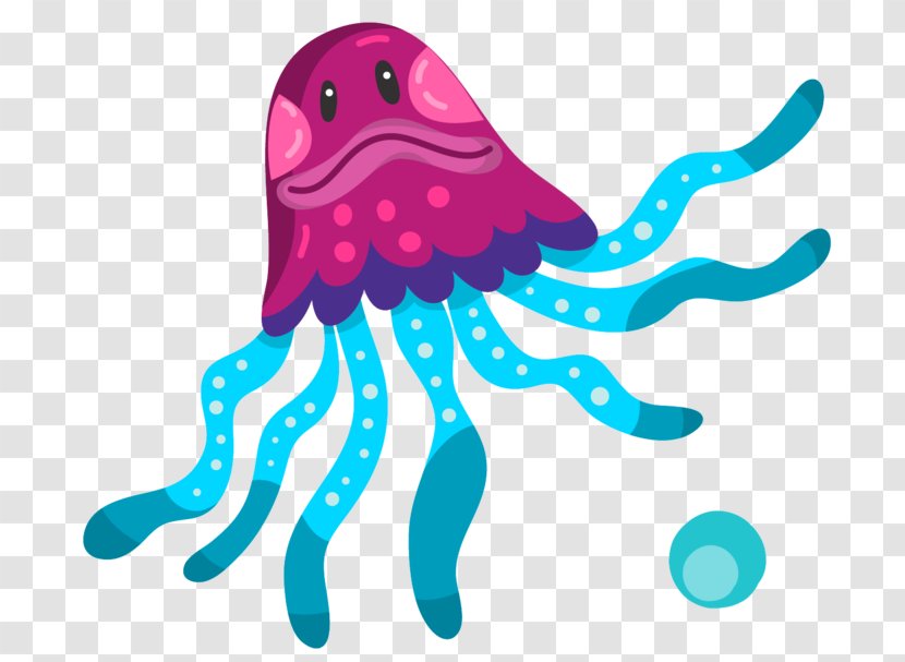 Octopus Jellyfish Sea Animal Clip Art - Invertebrate Transparent PNG