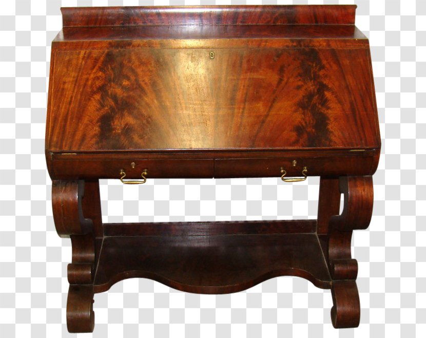 Table Antique Desk Furniture Office - Mahogany Chair Transparent PNG