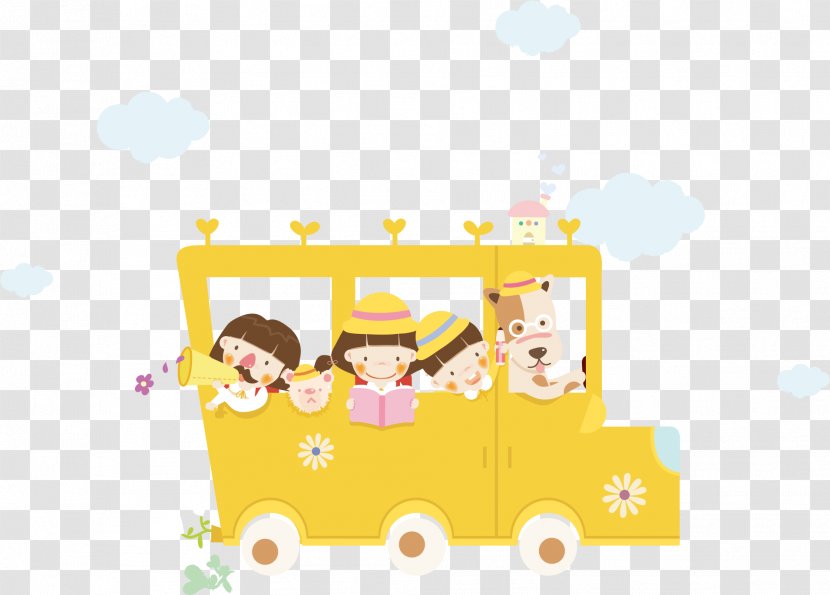 Student Yellow Cartoon Estudante Illustration - Animation - School Students Car Transparent PNG