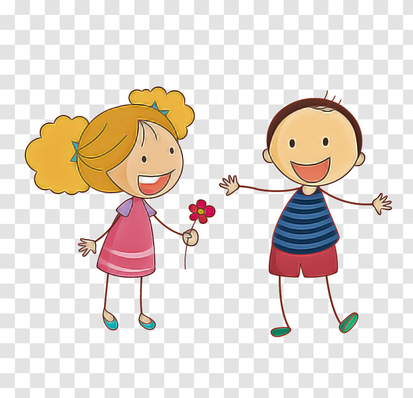 Cartoon Child Friendship Sharing Fun Transparent PNG