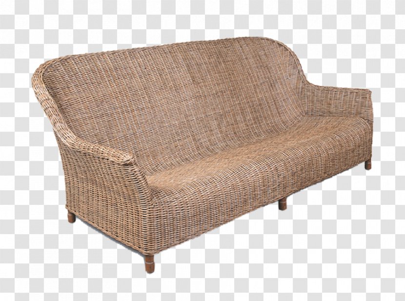 Loveseat Couch Chair Wicker Transparent PNG