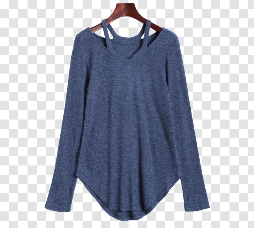 Sweater Long-sleeved T-shirt Neckline Cardigan - Zipper - Lovers Pajamas Transparent PNG
