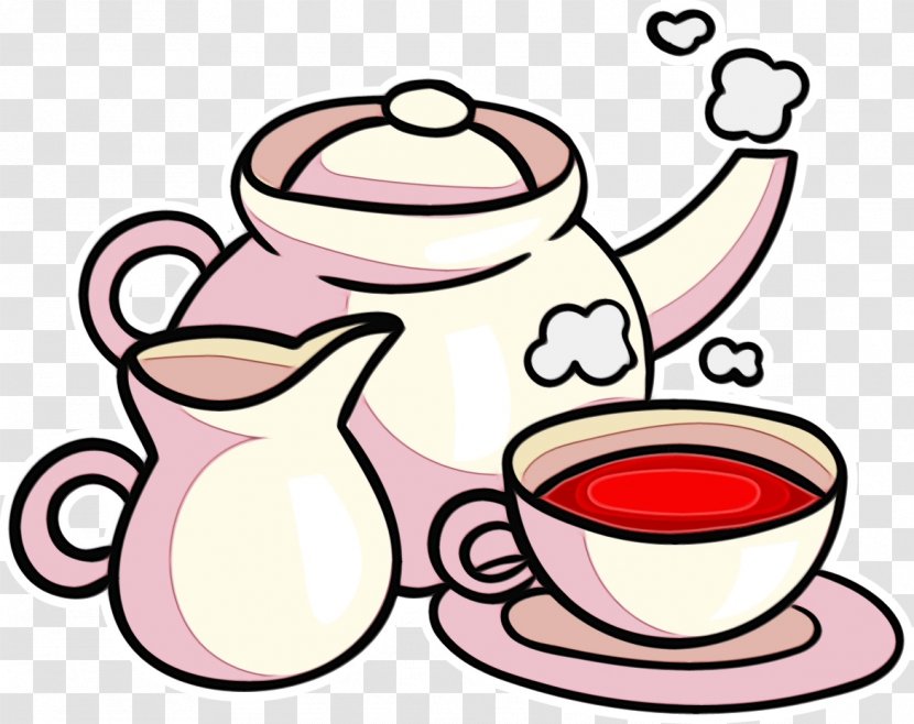 Pink Flower Cartoon - Food - Drinkware Cup Transparent PNG