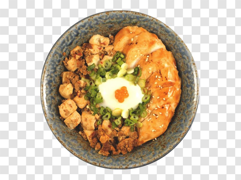 Asian Cuisine Oyakodon Yakiniku Mapo Doufu Donburi - Scallion - Kimchi Fried Rice Transparent PNG