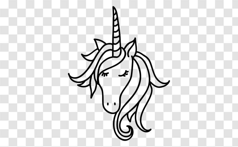Unicorn Horn Drawing Doodle - Fictional Character Transparent PNG