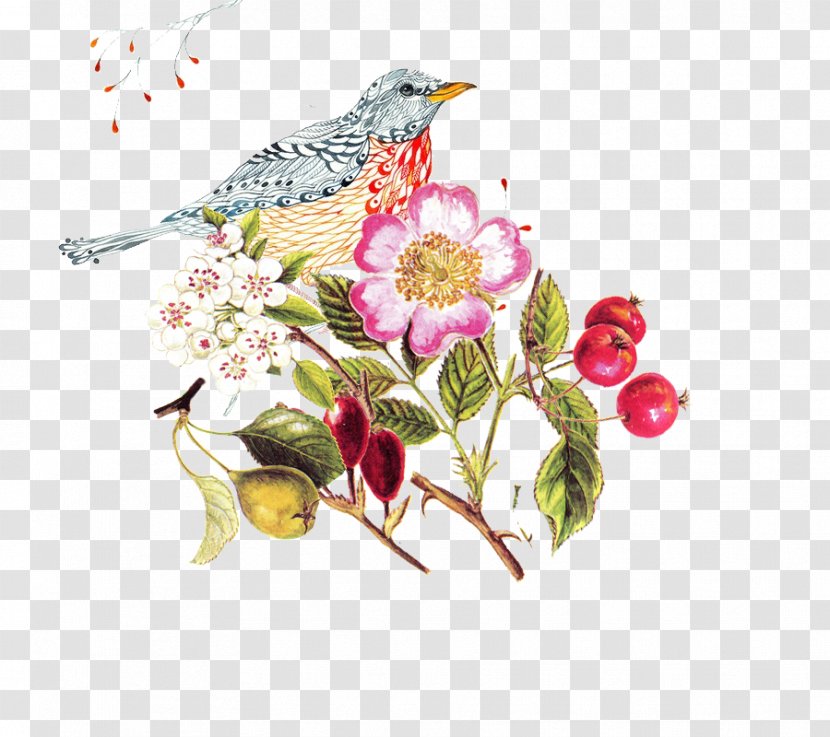 Sparrow Bird Mahjong - Flower Transparent PNG