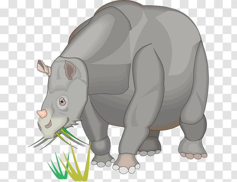 Rhinoceros Bear Clip Art - Cattle Like Mammal Transparent PNG