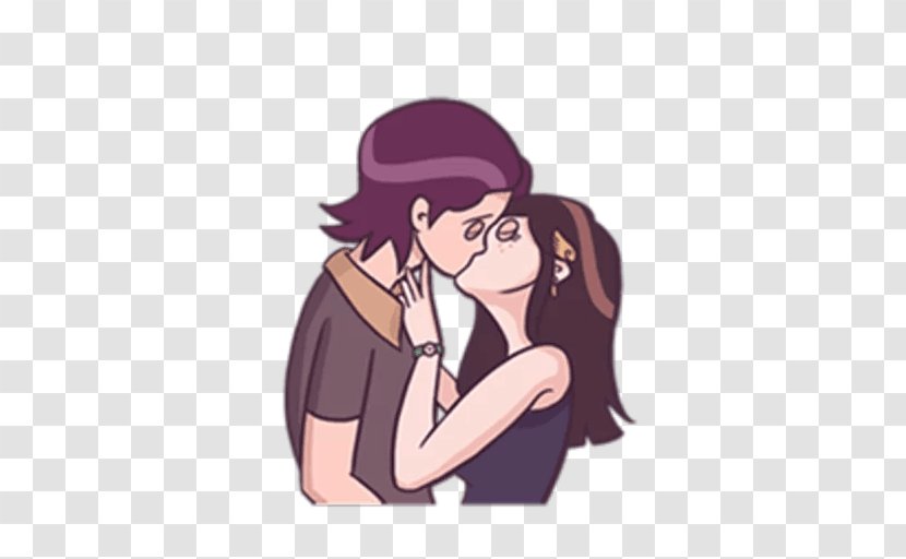 Sticker Telegram Couple Love Romance - Cartoon Transparent PNG