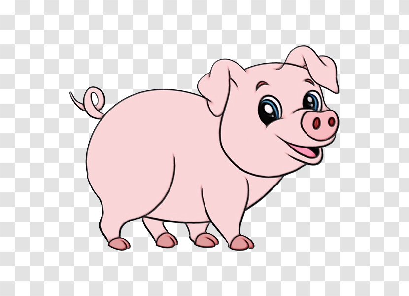 Pig Cartoon - Fawn Livestock Transparent PNG