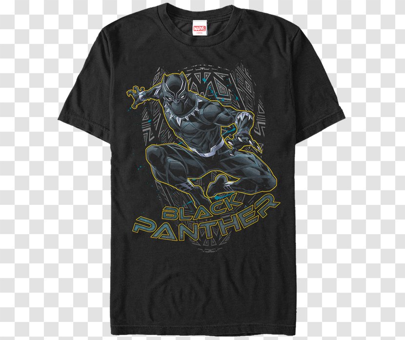Black Panther Printed T-shirt Hoodie - Shirt - Marvel Transparent PNG