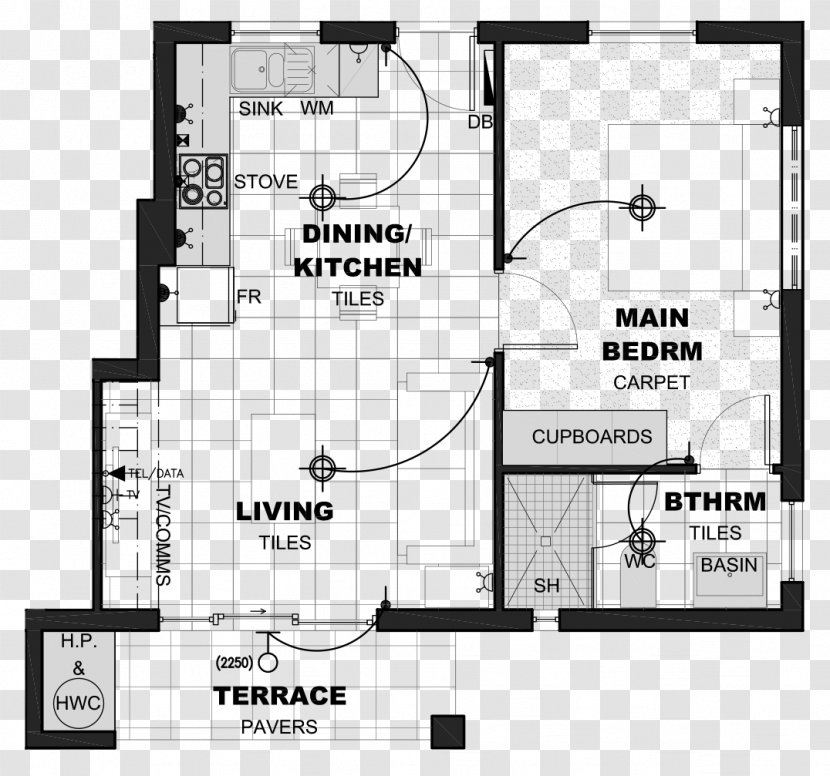 Floor Plan Bed - Area - Zarina Transparent PNG