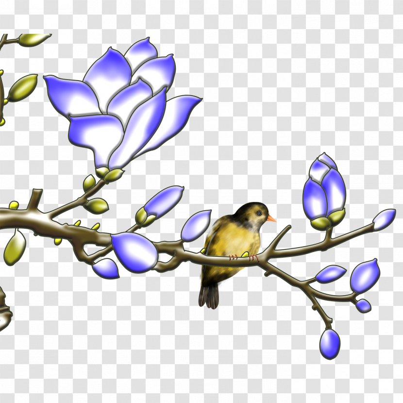 Bird Clip Art - Purple - Birds In The Branches Transparent PNG