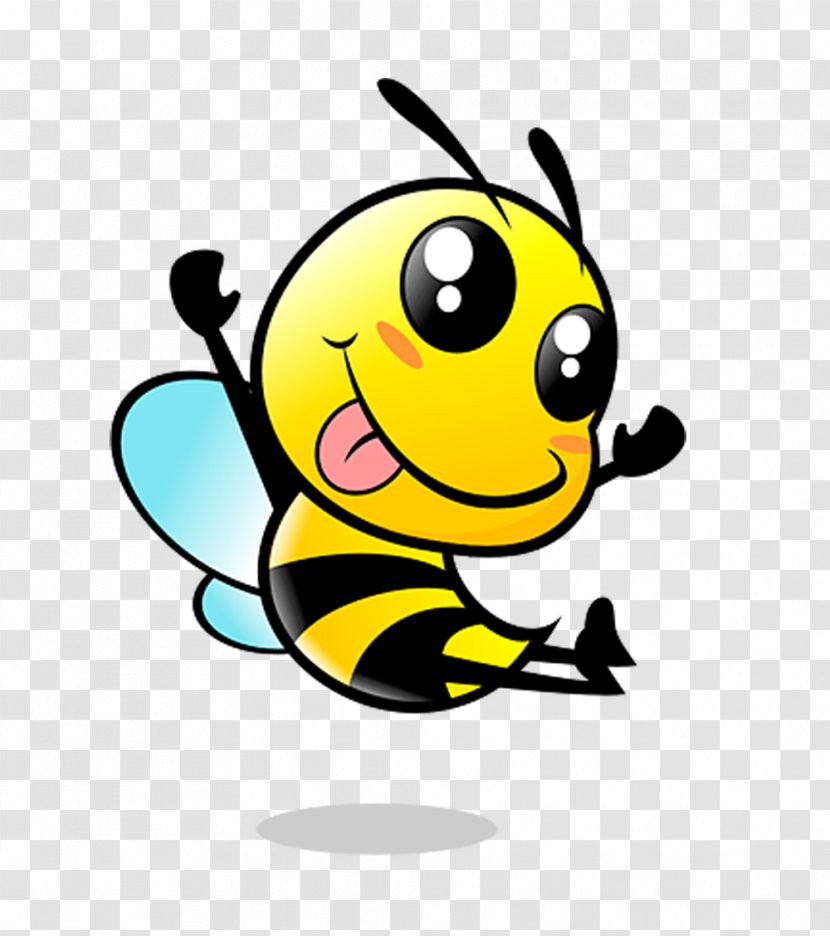 Honey Bee Cartoon Illustration - Naughty Little Transparent PNG