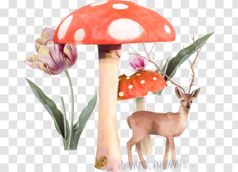 Mushroom Tree Deer - Edible Transparent PNG