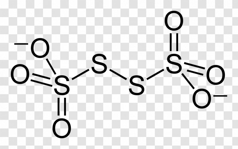 Sodium Thiosulfate Acid Tetrathionate Oxidation State - Black And White - Sulfur Trioxide Transparent PNG