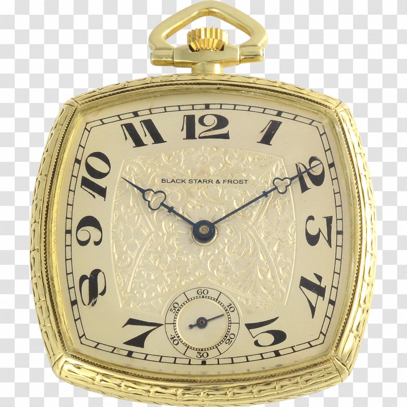Black, Starr & Frost Pocket Watch Jewellery Clock - Gold Transparent PNG