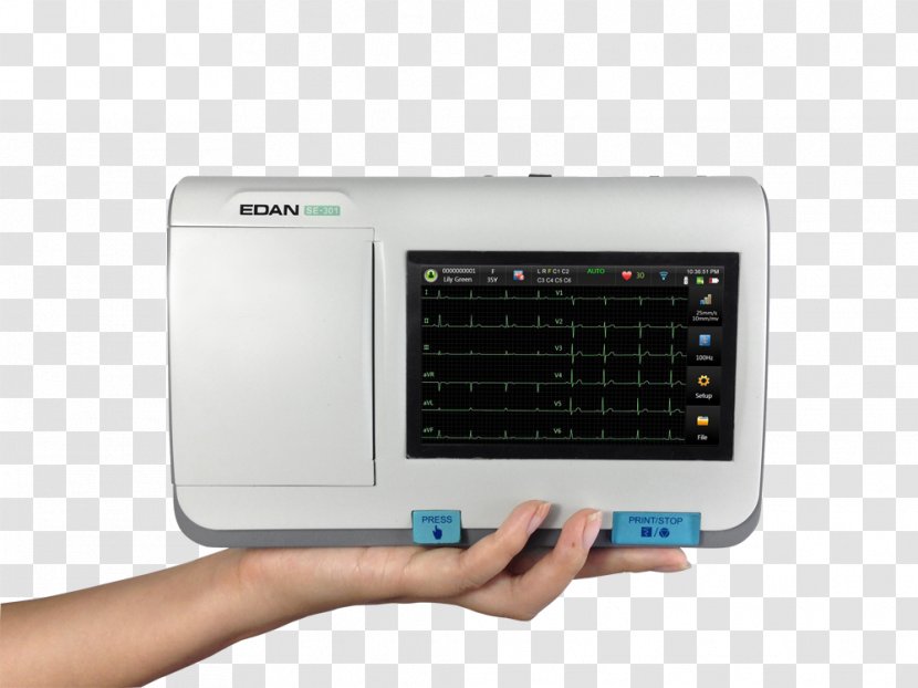 Electrocardiography Electrocardiogram Electrocardiógrafo Electrode Laptop - Electronic Visual Display - Ekg Transparent PNG