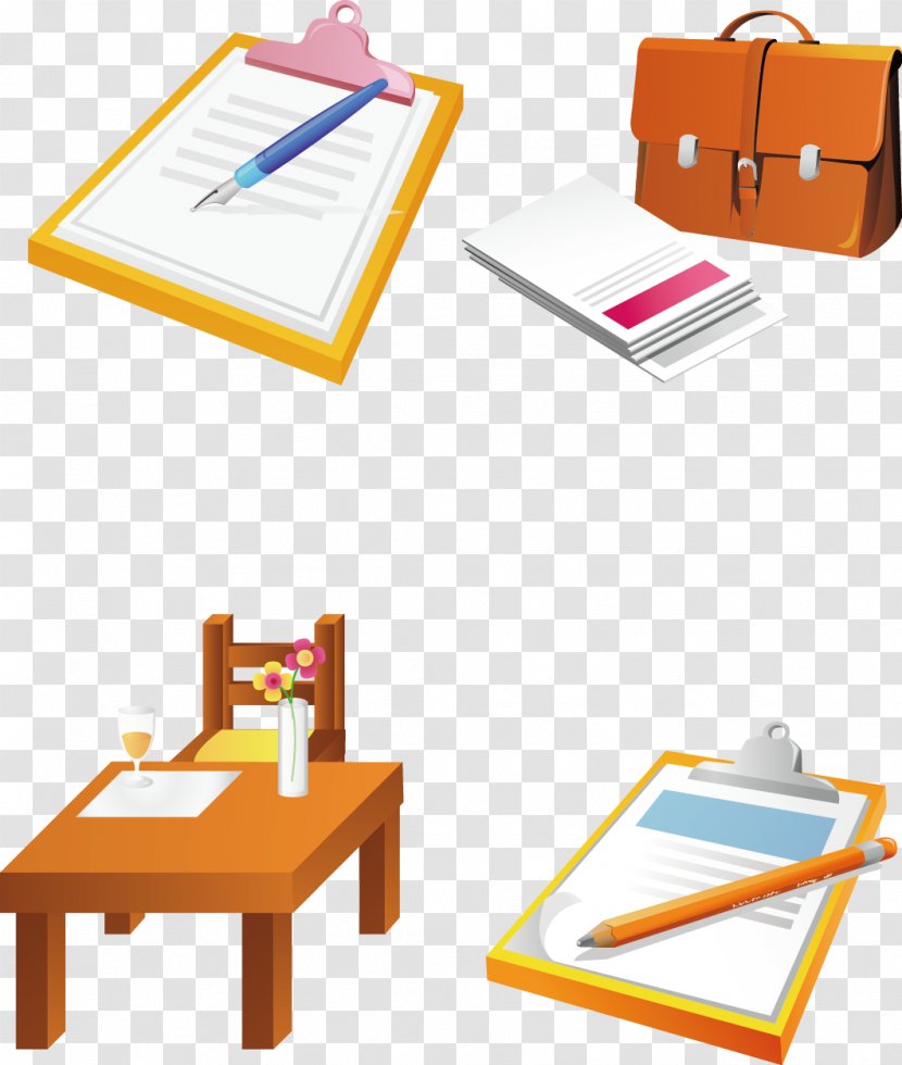 Table Icon - Vector School Supplies Picture Material Transparent PNG