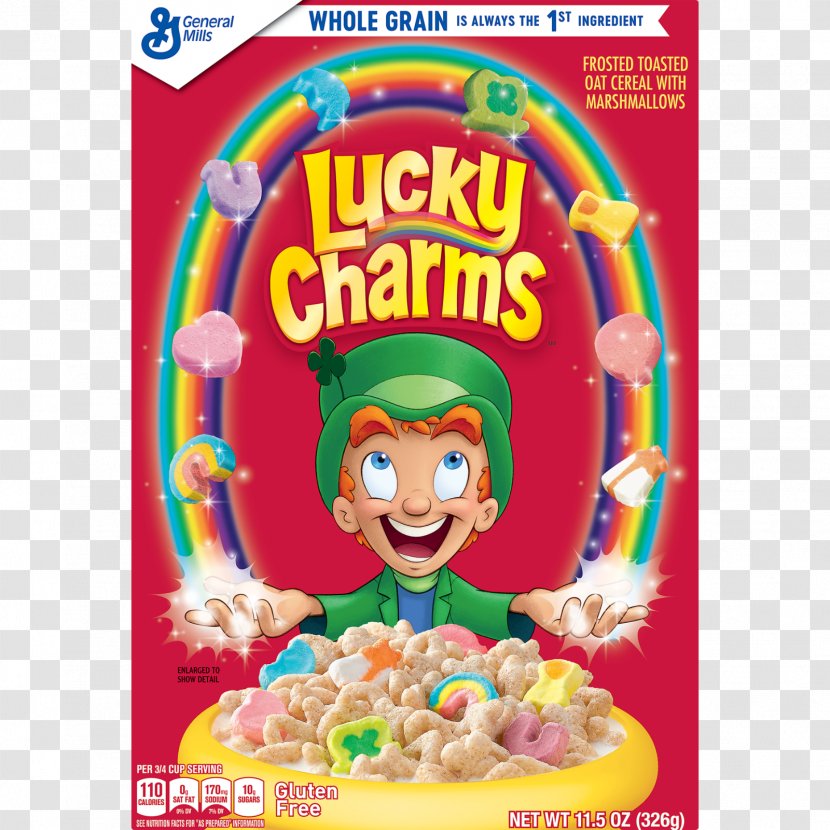 General Mills Lucky Charm Cereal Breakfast Chocolate Charms Transparent PNG