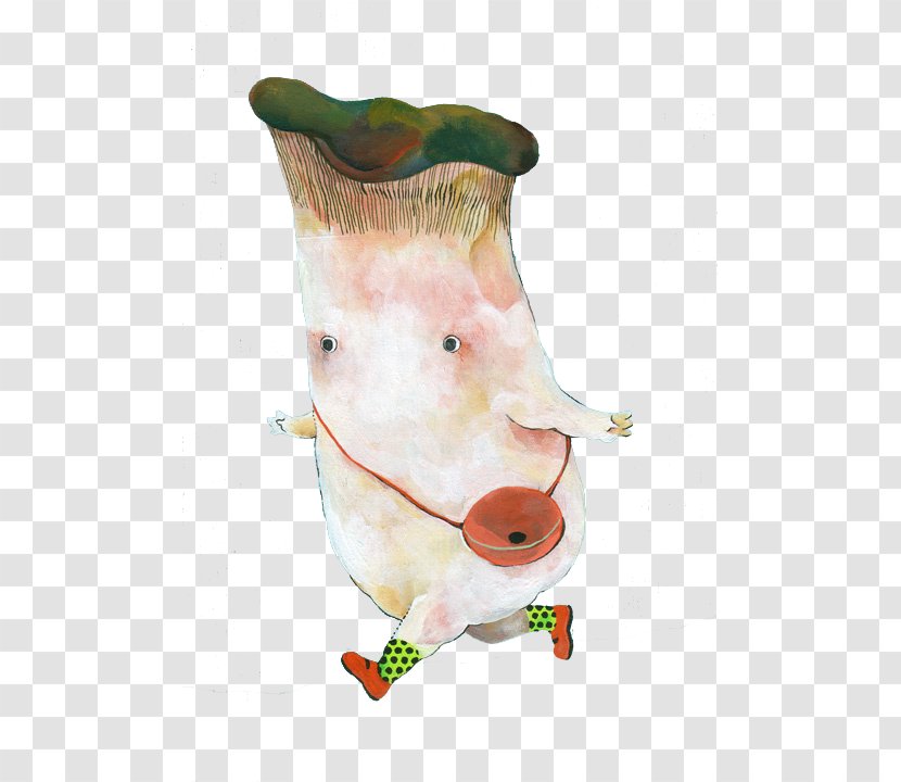 Illustration - Pig Like Mammal - Carrying A Bag Of Mushrooms Transparent PNG