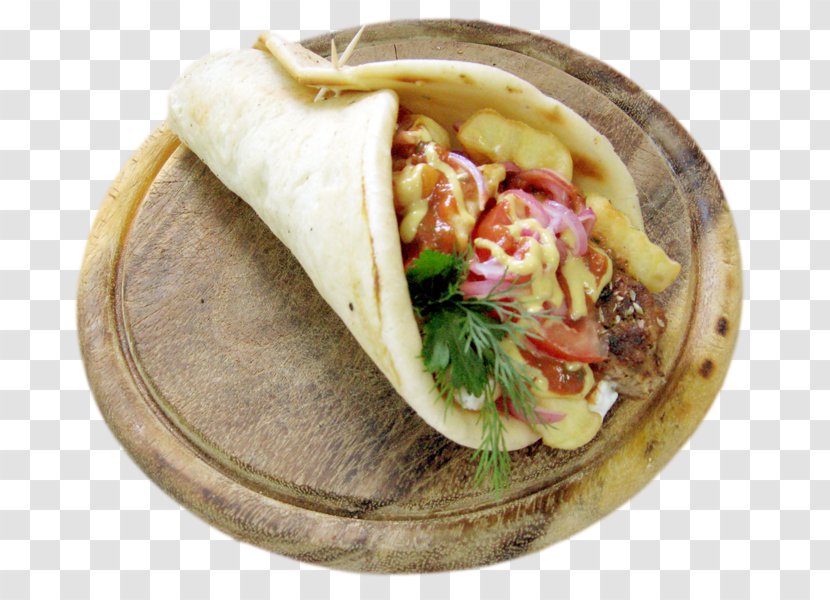 Gyro Wrap Shawarma Vegetarian Cuisine Mediterranean - Food - Corn Tortilla Transparent PNG