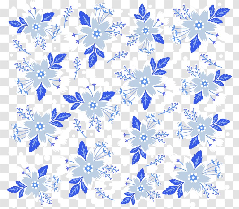 Blue Shading - Dream Six Flower Transparent PNG