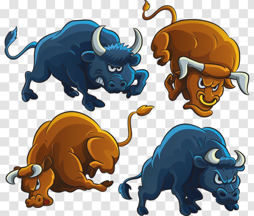 Bull Cattle Cartoon Illustration - Mammal - Bison Transparent PNG