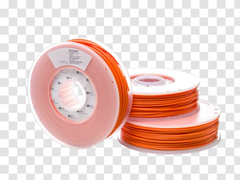 Polylactic Acid Ultimaker 3D Printing Filament - Renewable Resource - PLA Transparent PNG