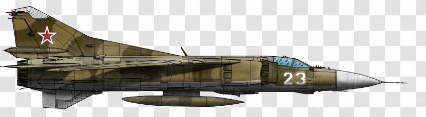 Fighter Aircraft MiG-23 Airplane Air Force Aerospace Engineering Transparent PNG